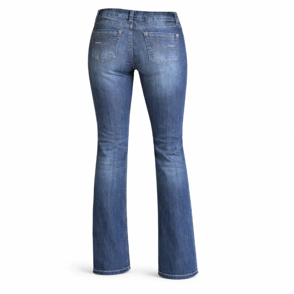 Stetson Medium Blue Fade Classic Boot Denim Jeans, Size 6 (Short)